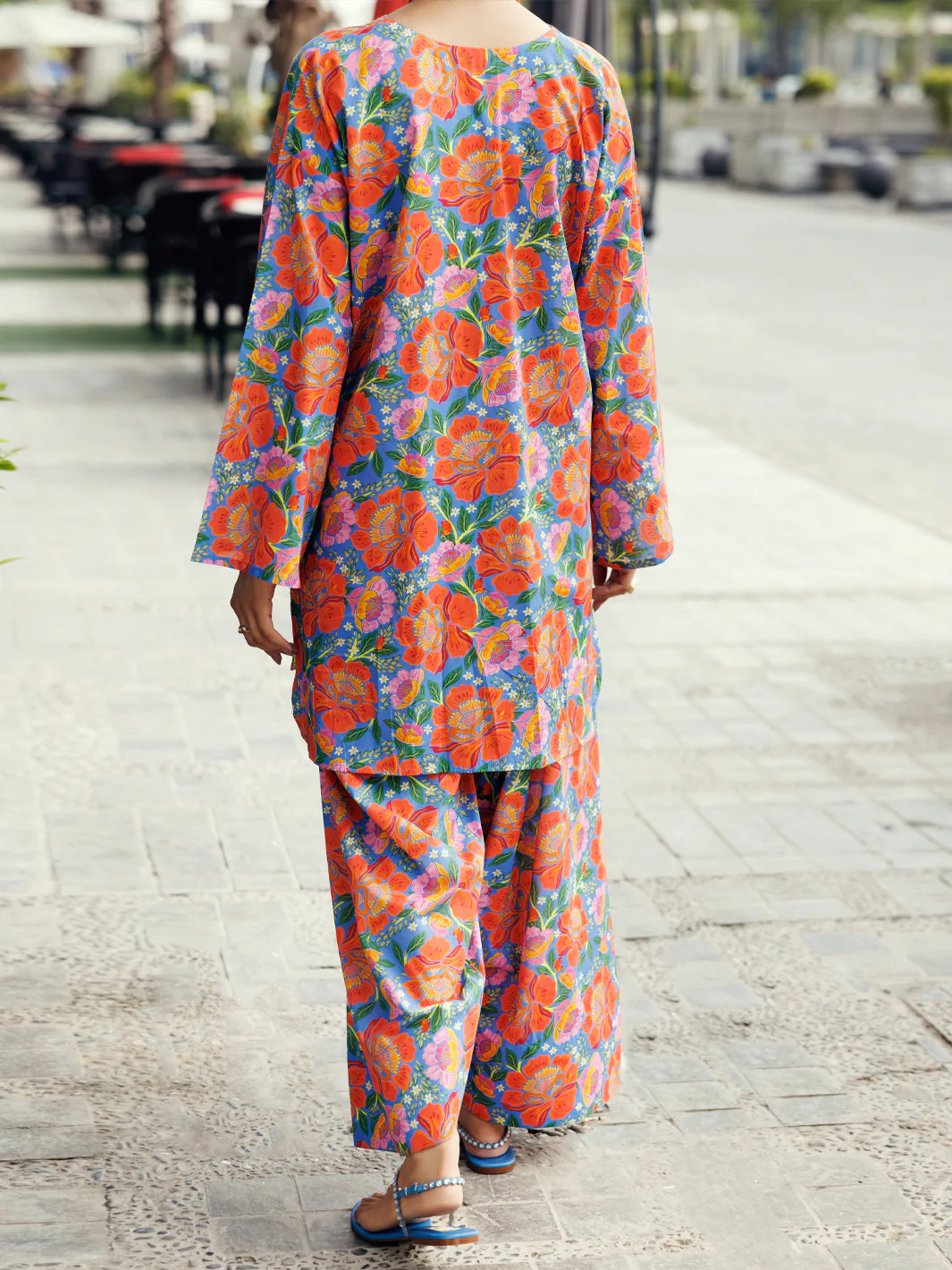 Multicolor Lawn Co-ord Set - ALP-2PS-SLKS-2237 - Image 2