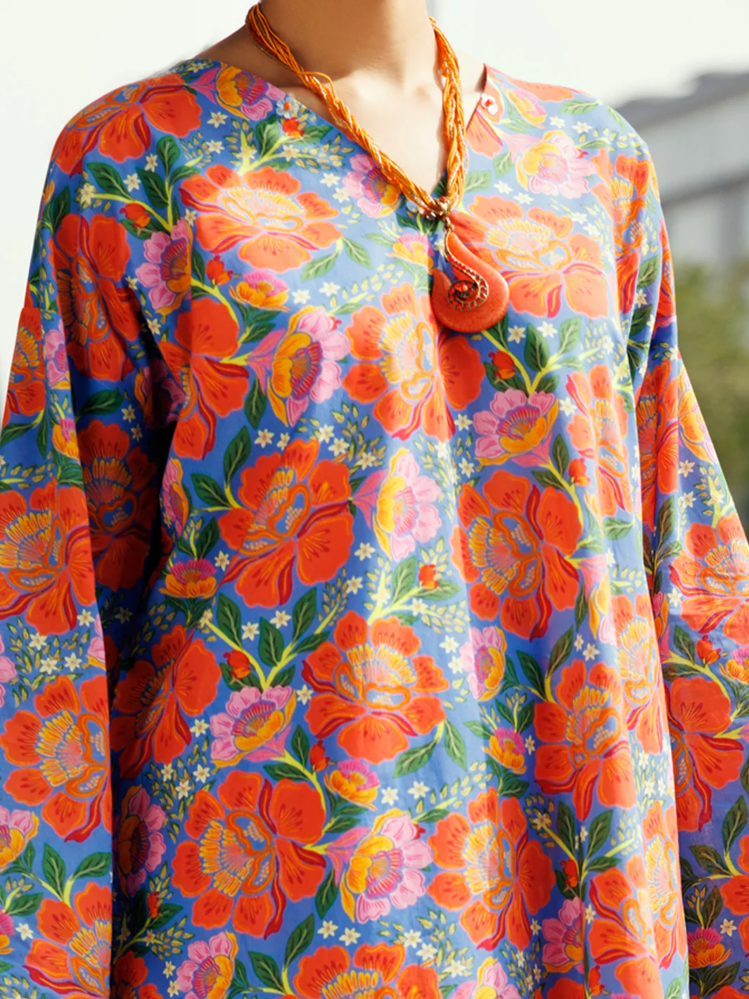 Multicolor Lawn Co-ord Set - ALP-2PS-SLKS-2237 - Image 3