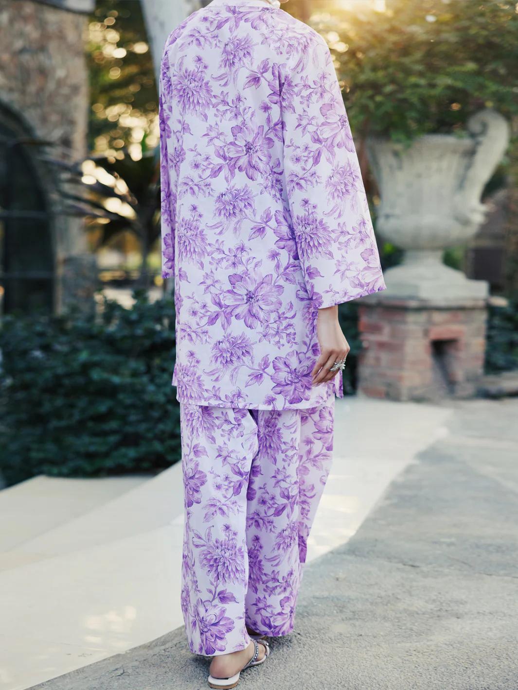 Light Purple Lawn Co-ord Set - ALP-2PS-SLKS-2244 - Image 2