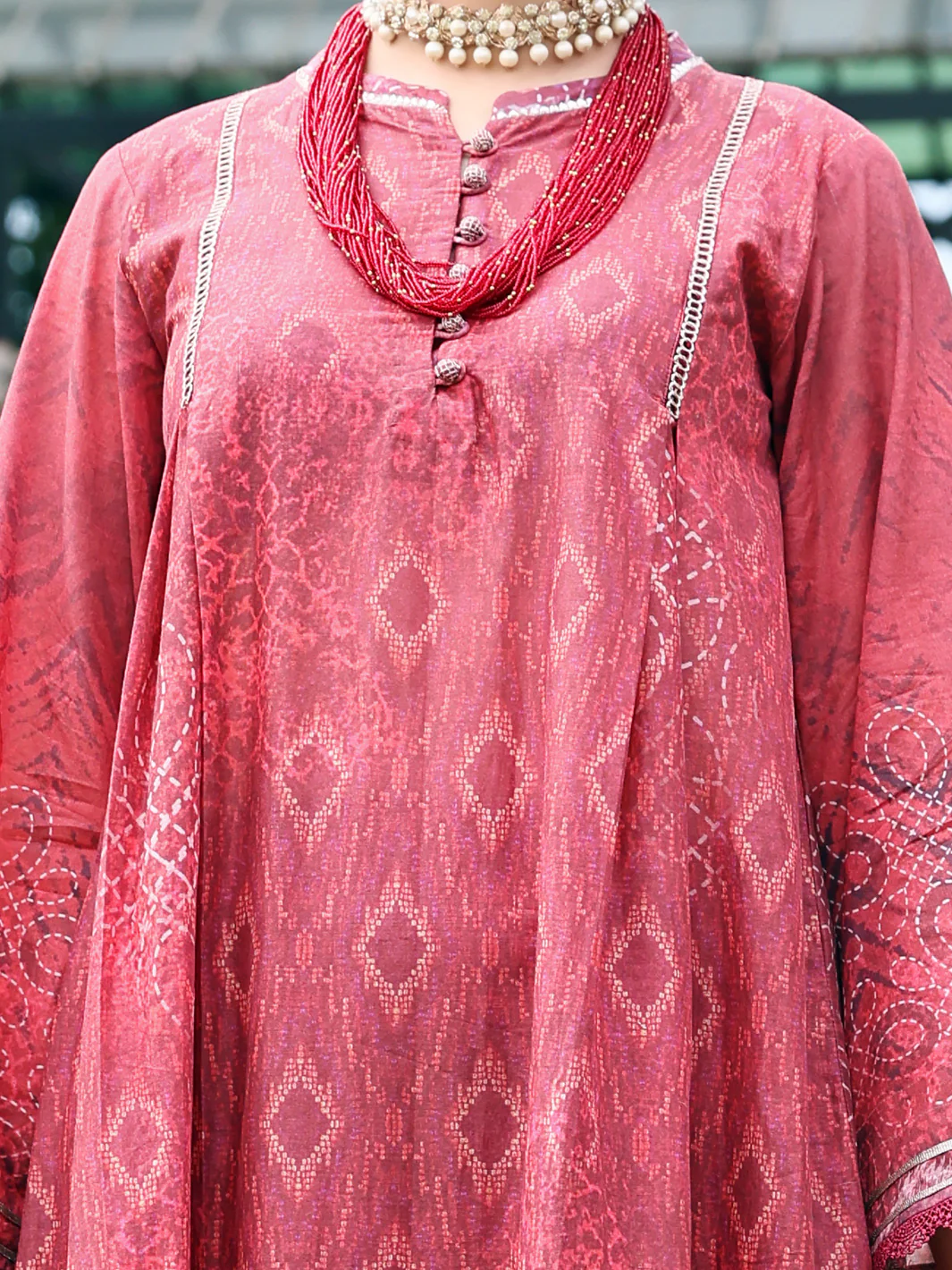 Maroon Lawn 3Pc Stitched - ALP-3PS-1045/S - Image 3