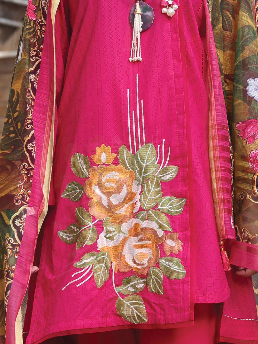Fuchsia Lawn 3Pc Stitched - ALP-3PS-1061/S - Image 3