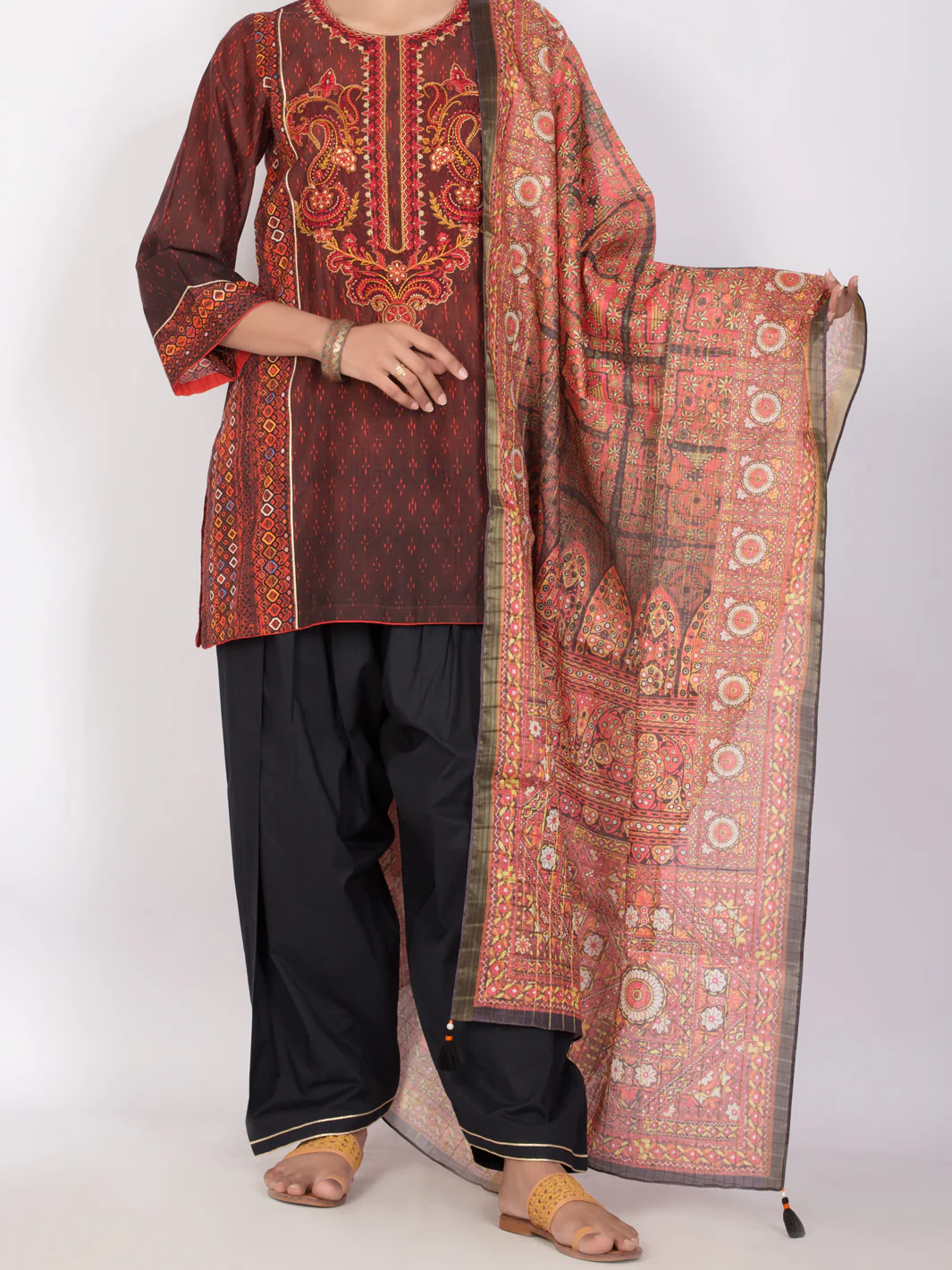 Red Lawn 3Pc Stitched - ALP-3PS-1119