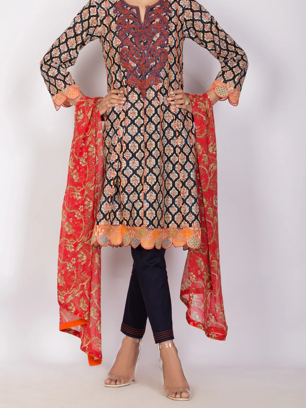 Blue Lawn 3Pc Stitched - ALP-3PS-1125