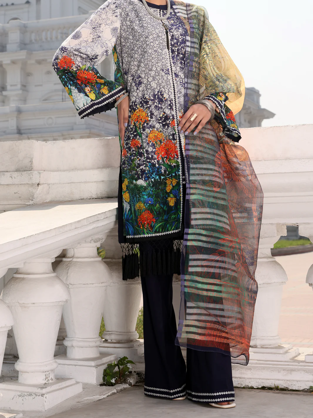Grey Lawn 3Pc Stitched - ALP-3PS-1126/S