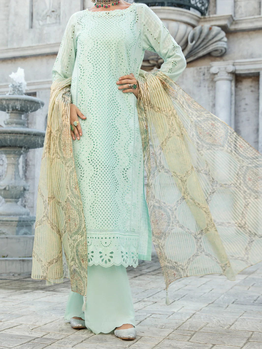 Ferozi Lurex Jacquard 3Pc Stitched - ALP-3PS-1187 - Image 5