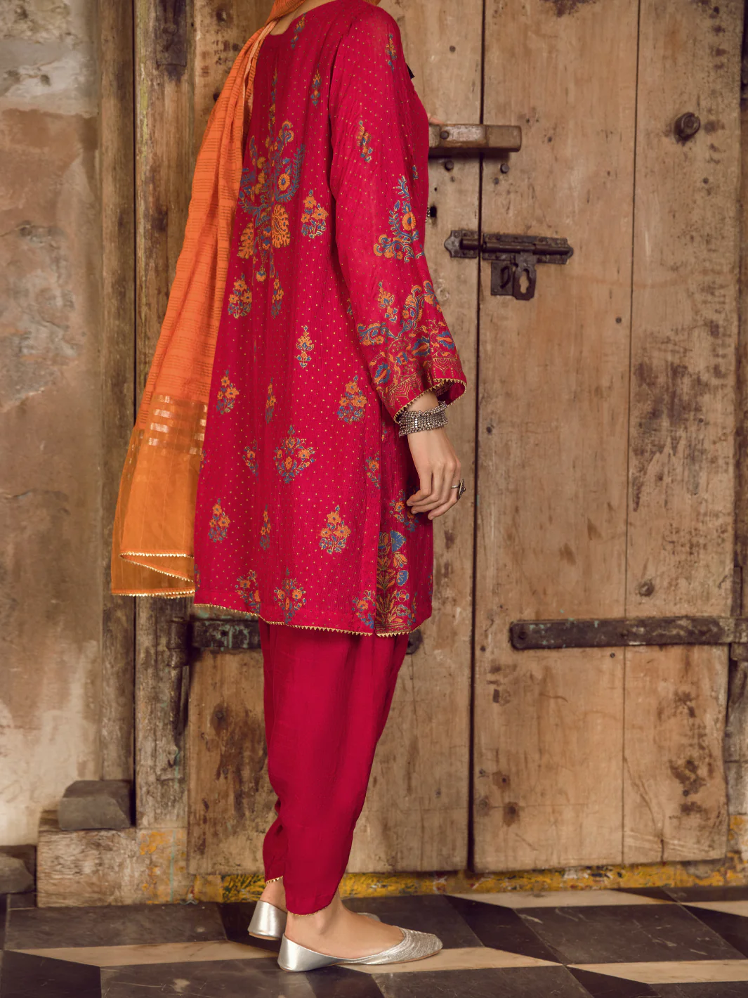Pink Khaddi 3Pc Stitched - ALP-3PS-1281 - Image 2