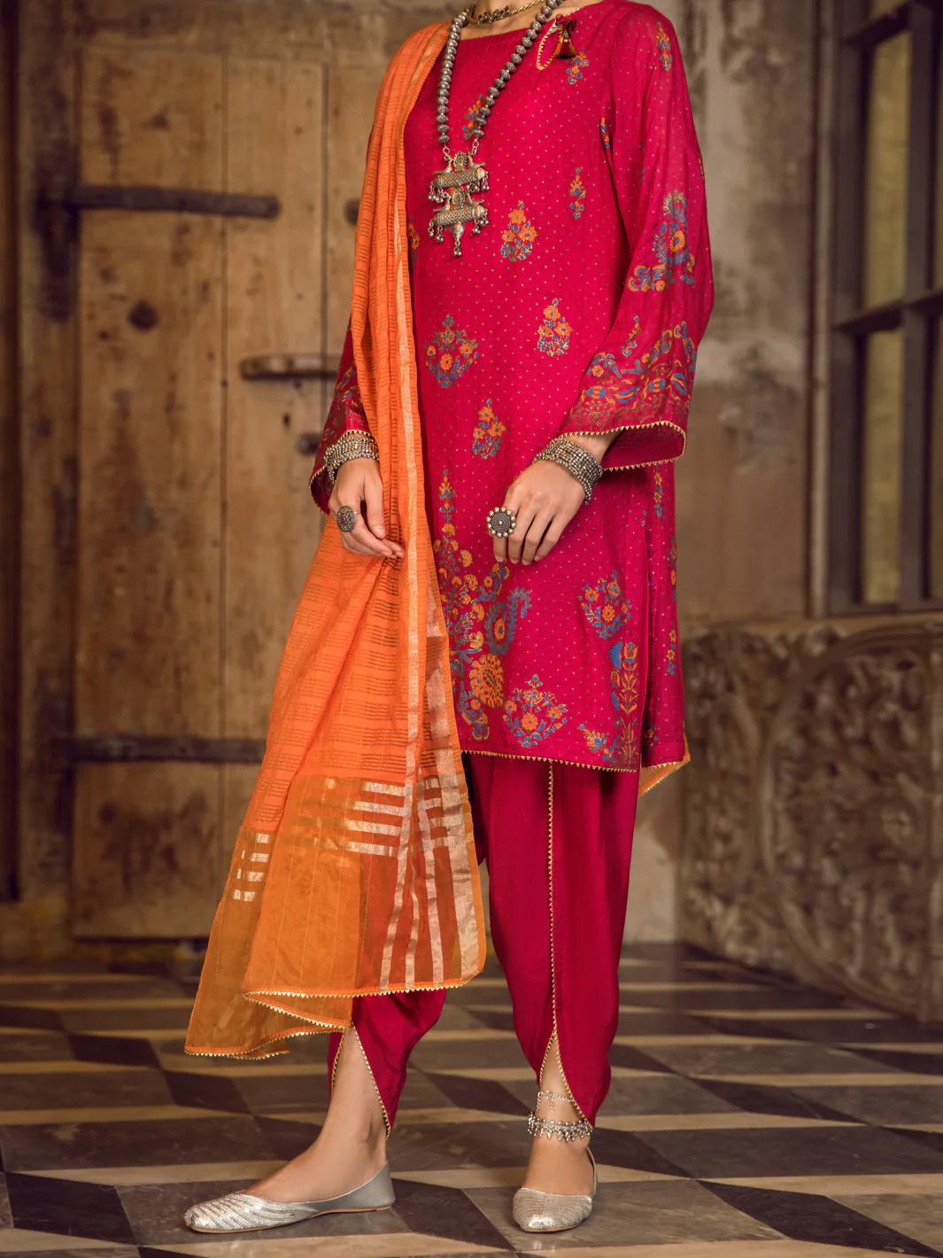 Pink Khaddi 3Pc Stitched - ALP-3PS-1281 - Image 4