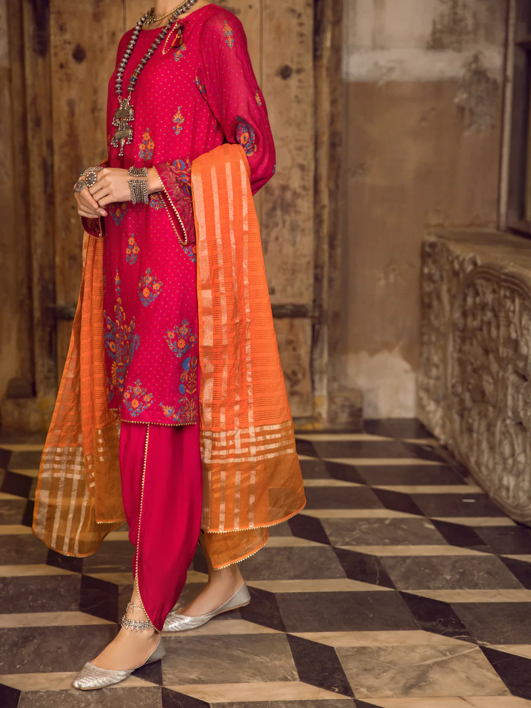 Pink Khaddi 3Pc Stitched - ALP-3PS-1281 - Image 5