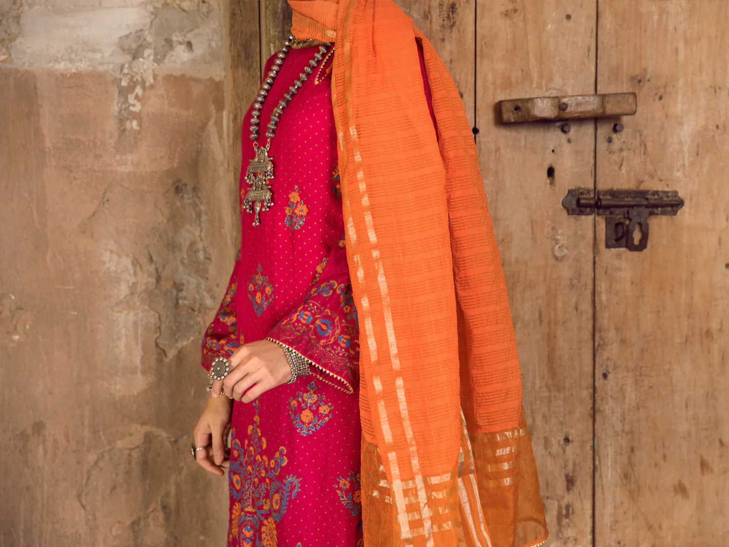 Pink Khaddi 3Pc Stitched - ALP-3PS-1281 - Image 6