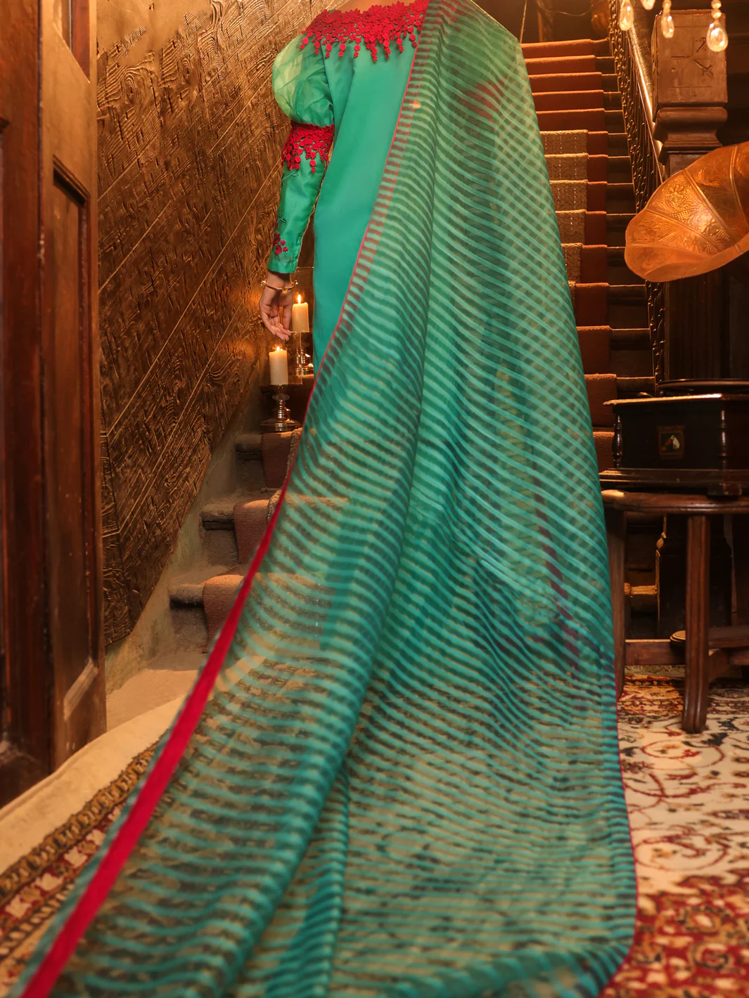 Turquoise Modal 3Pc Unstitched - ALP-3PS-1288 - Image 2