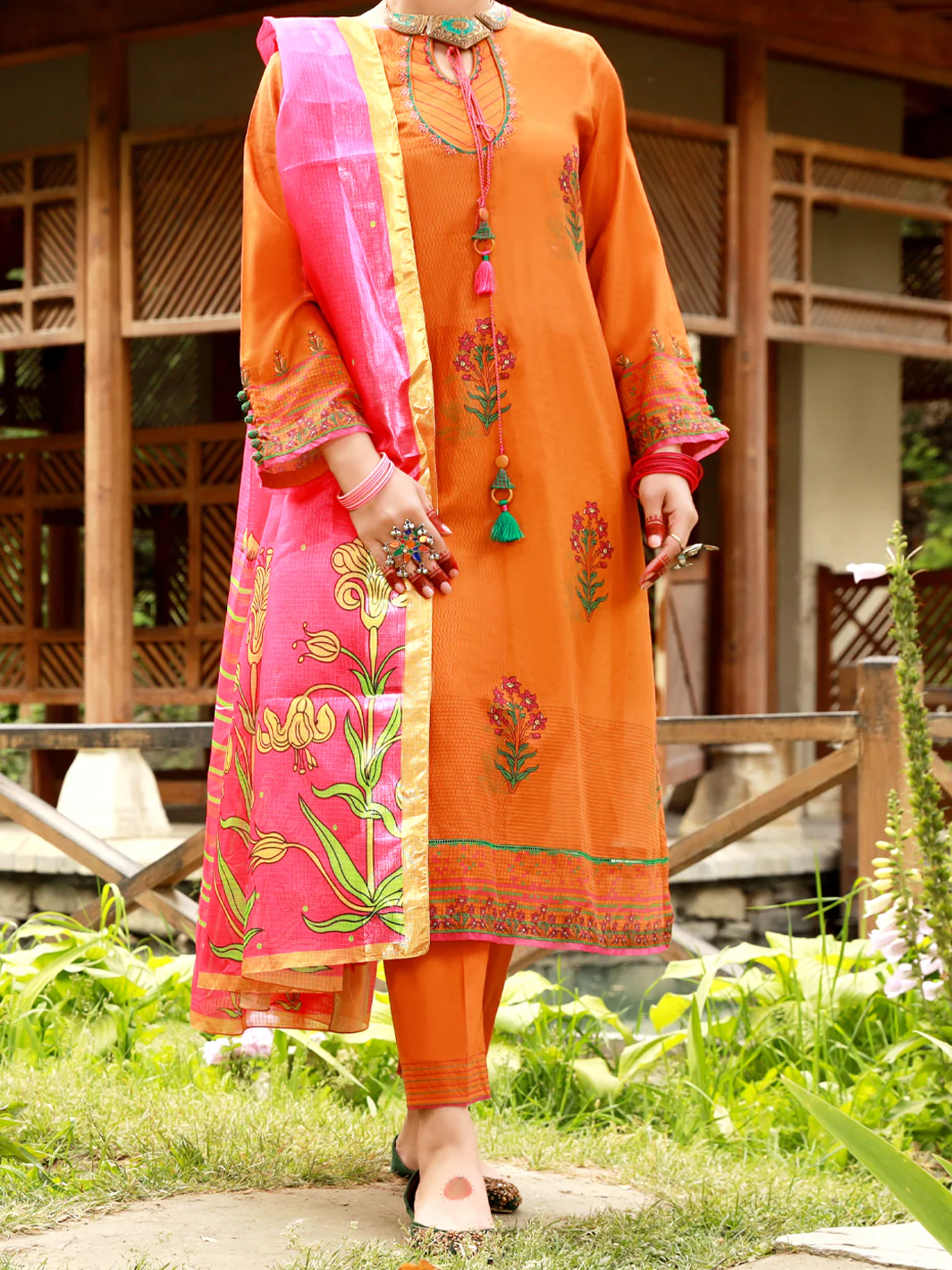 Mustard Lawn 3Pc Stitched - ALP-3PS-1382 - Image 3