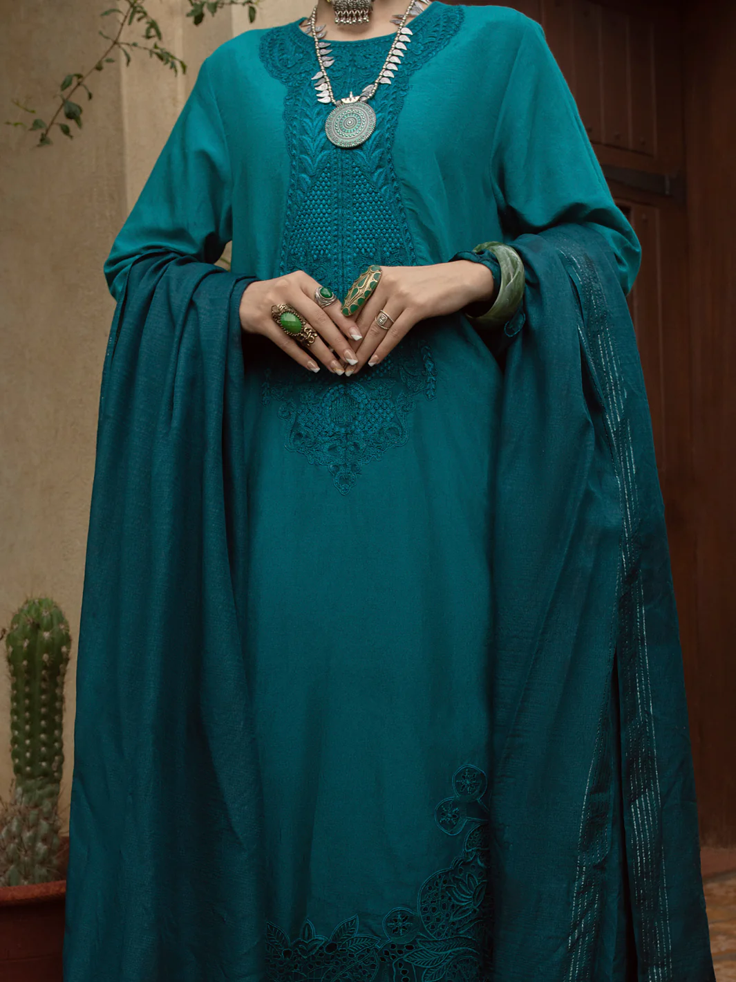 Turquoise 3Pc Stitched - ALP-3PS-1398 - Image 3