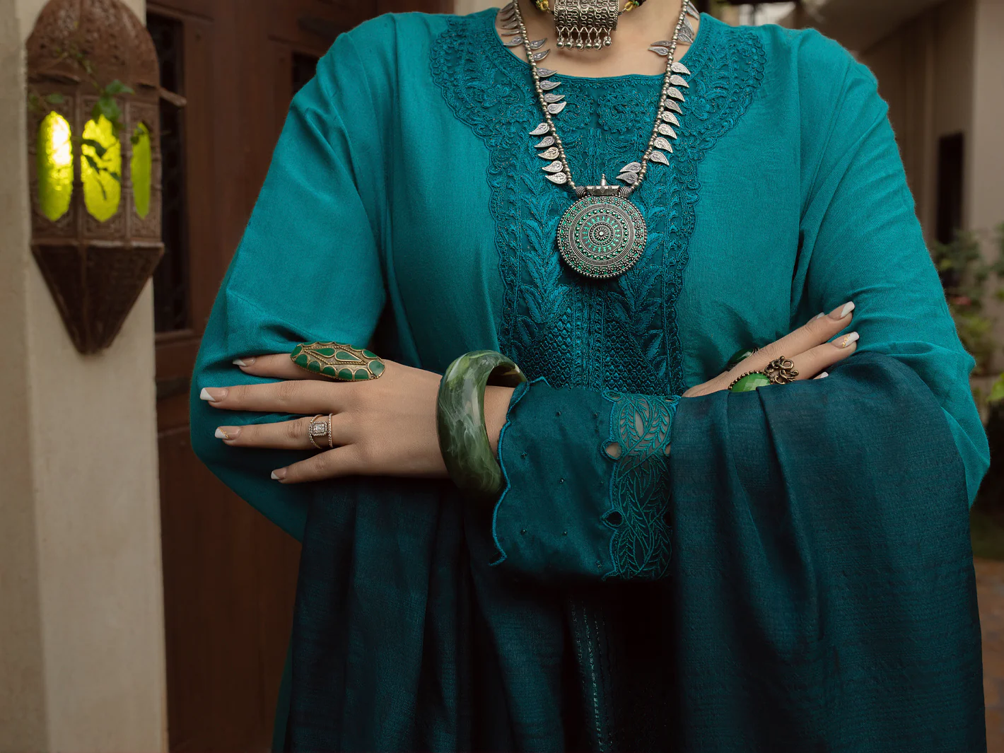 Turquoise 3Pc Stitched - ALP-3PS-1398 - Image 5