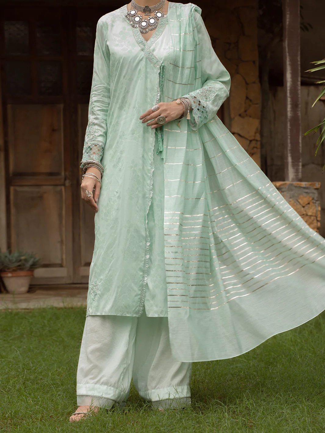 Mint Green 3Pc Unstitched - ALP-3PS-1401 - Image 3