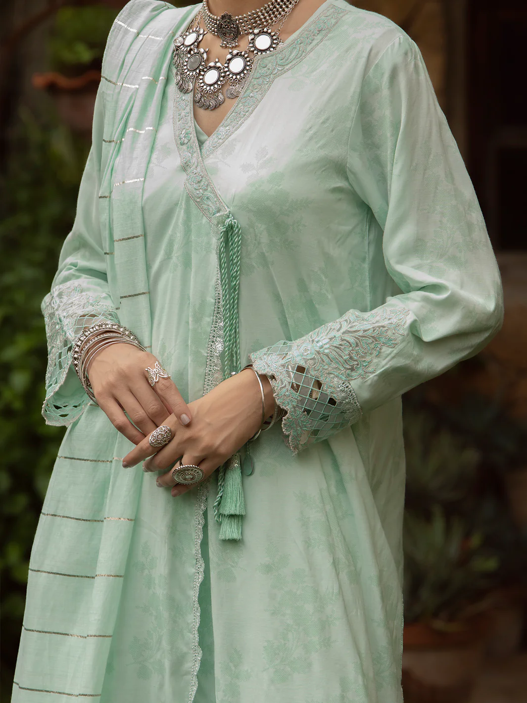 Mint Green 3Pc Stitched - ALP-3PS-1401 - Image 5