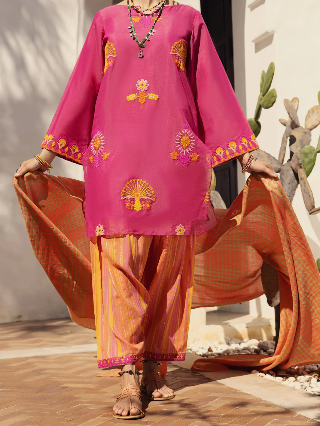 Pink 3Pc Unstitched - ALP-3PS-1441