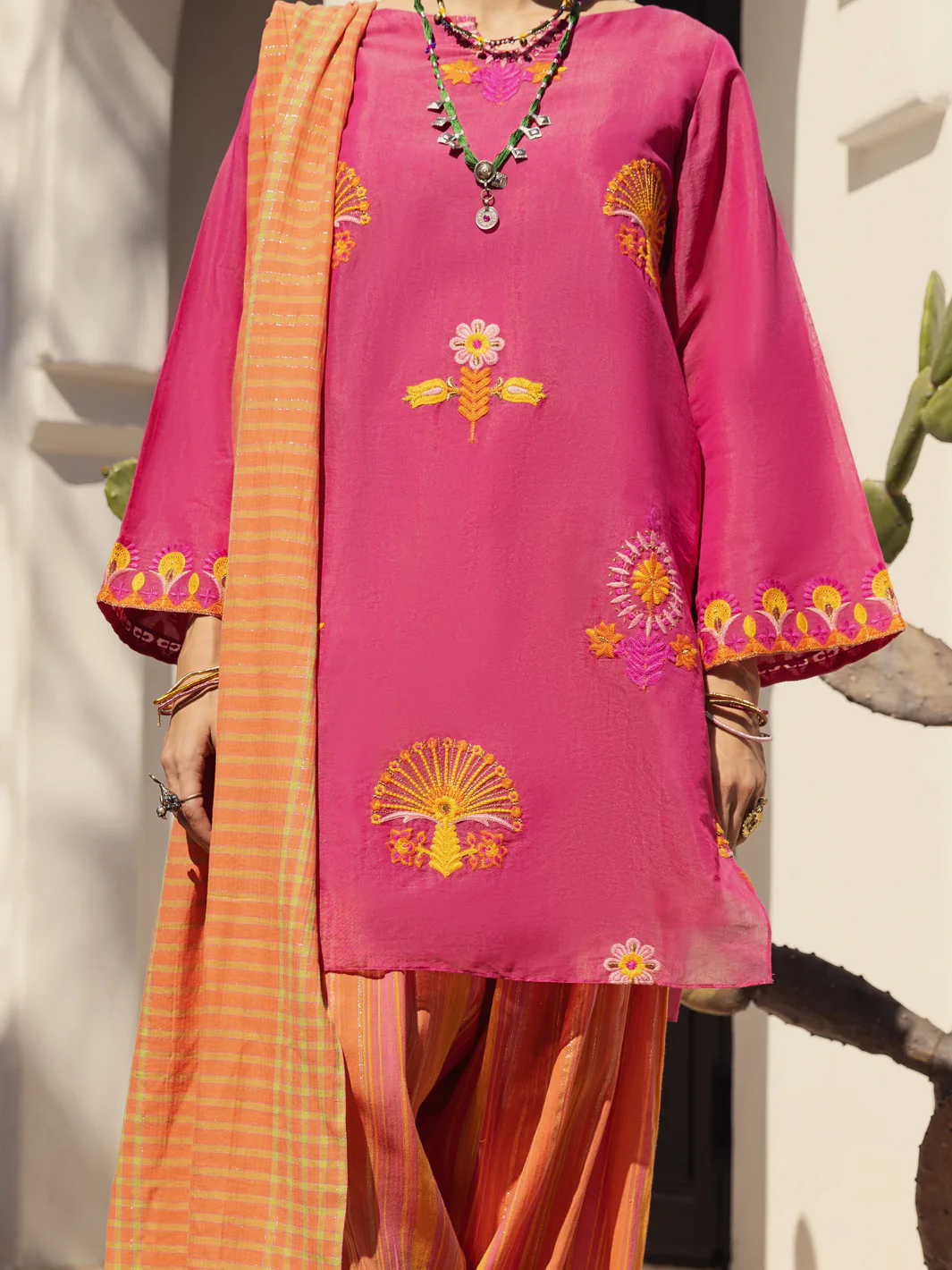 Pink 3Pc Stitched - ALP-3PS-1441 - Image 2
