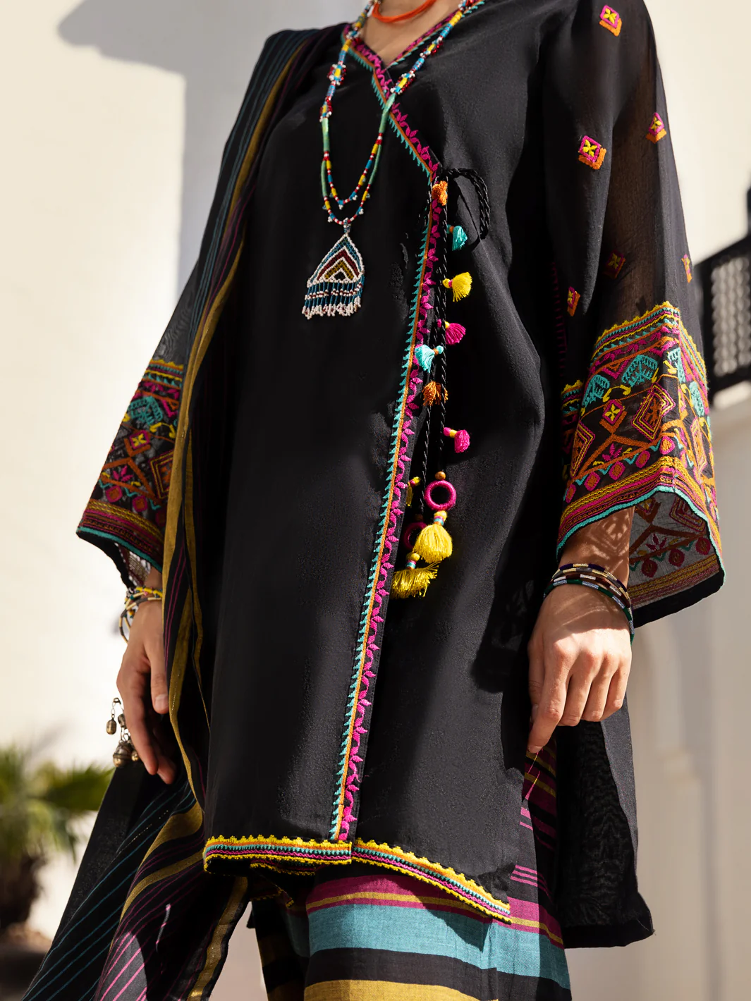 Black 3Pc Stitched - ALP-3PS-1443 - Image 5
