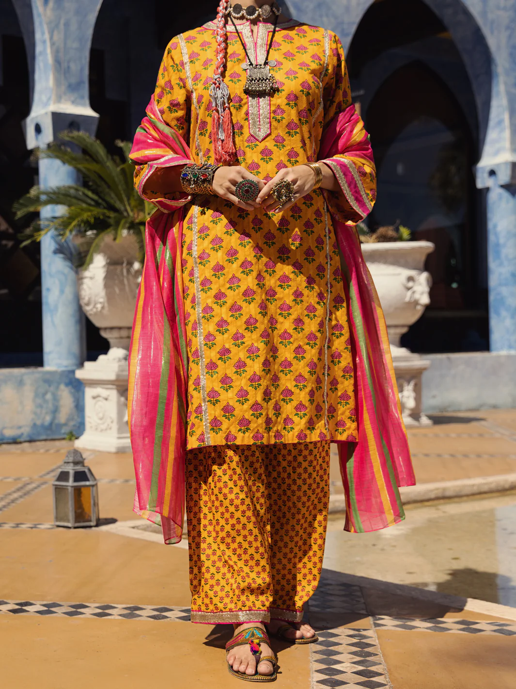Mustard 3Pc Stitched - ALP-3PS-1503