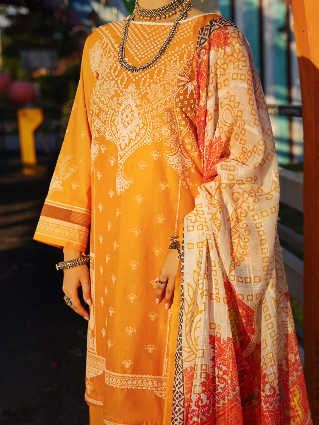 Mustard 3Pc Unstitched - ALP-3PS-1513 - Image 3
