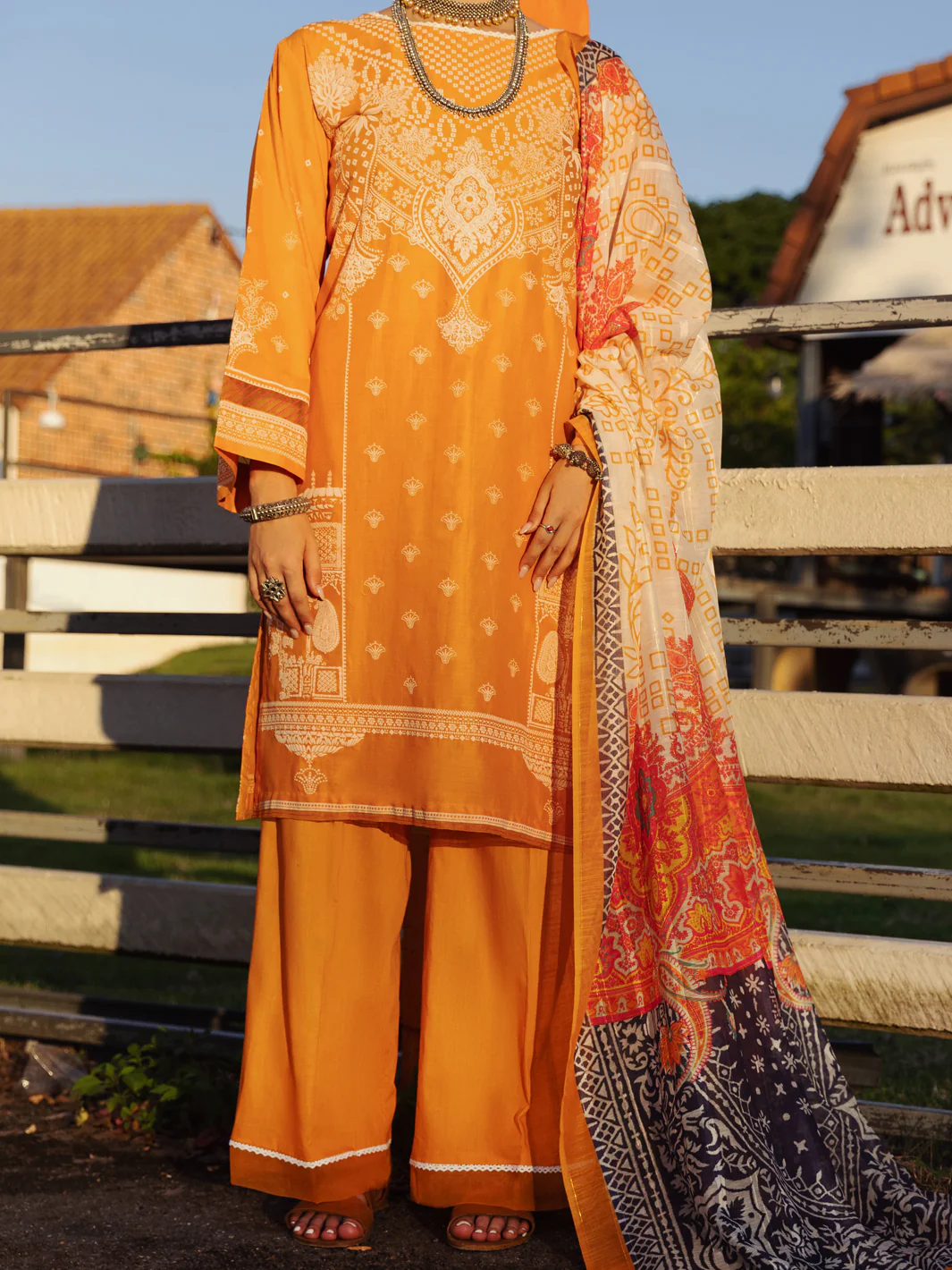 Mustard 3Pc Stitched - ALP-3PS-1513