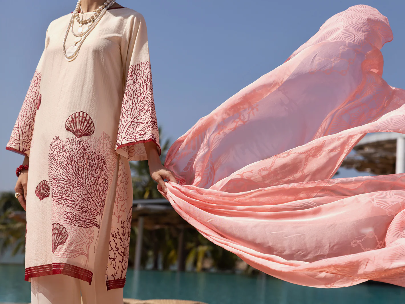 Peach 3Pc Unstitched - ALP-3PS-1519 - Image 3