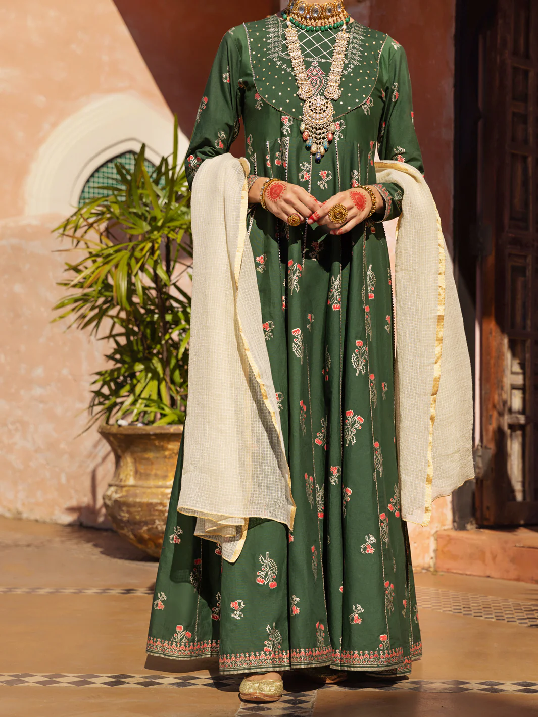 Dark Green 3Pc Stitched - ALP-3PS-1522 - Image 2
