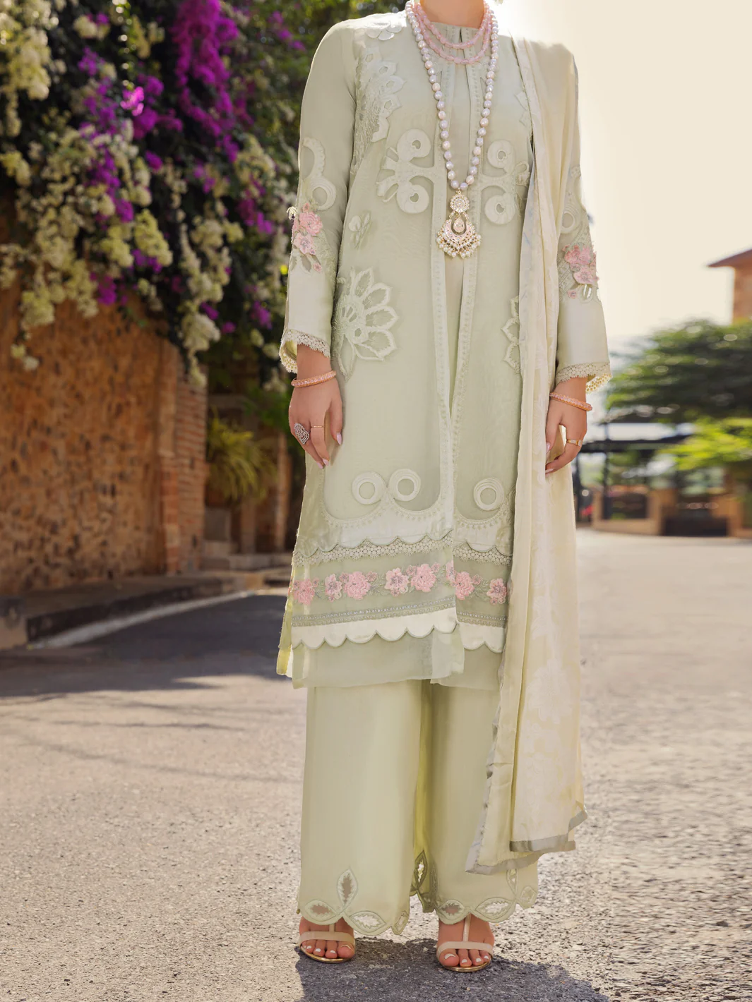 Pista Green 3Pc Stitched - ALP-3PS-1534