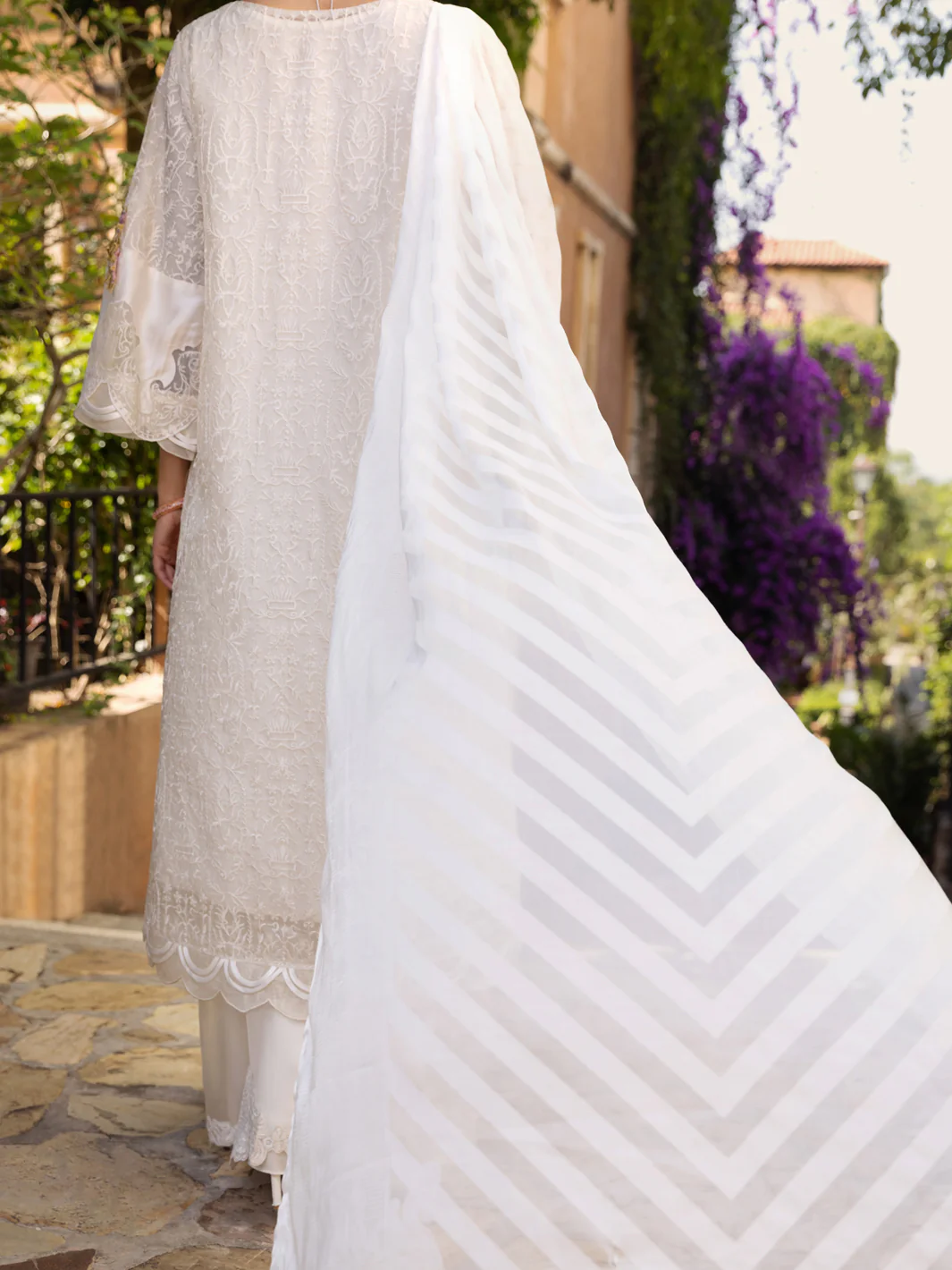White 3Pc Stitched - ALP-3PS-1535 - Image 2