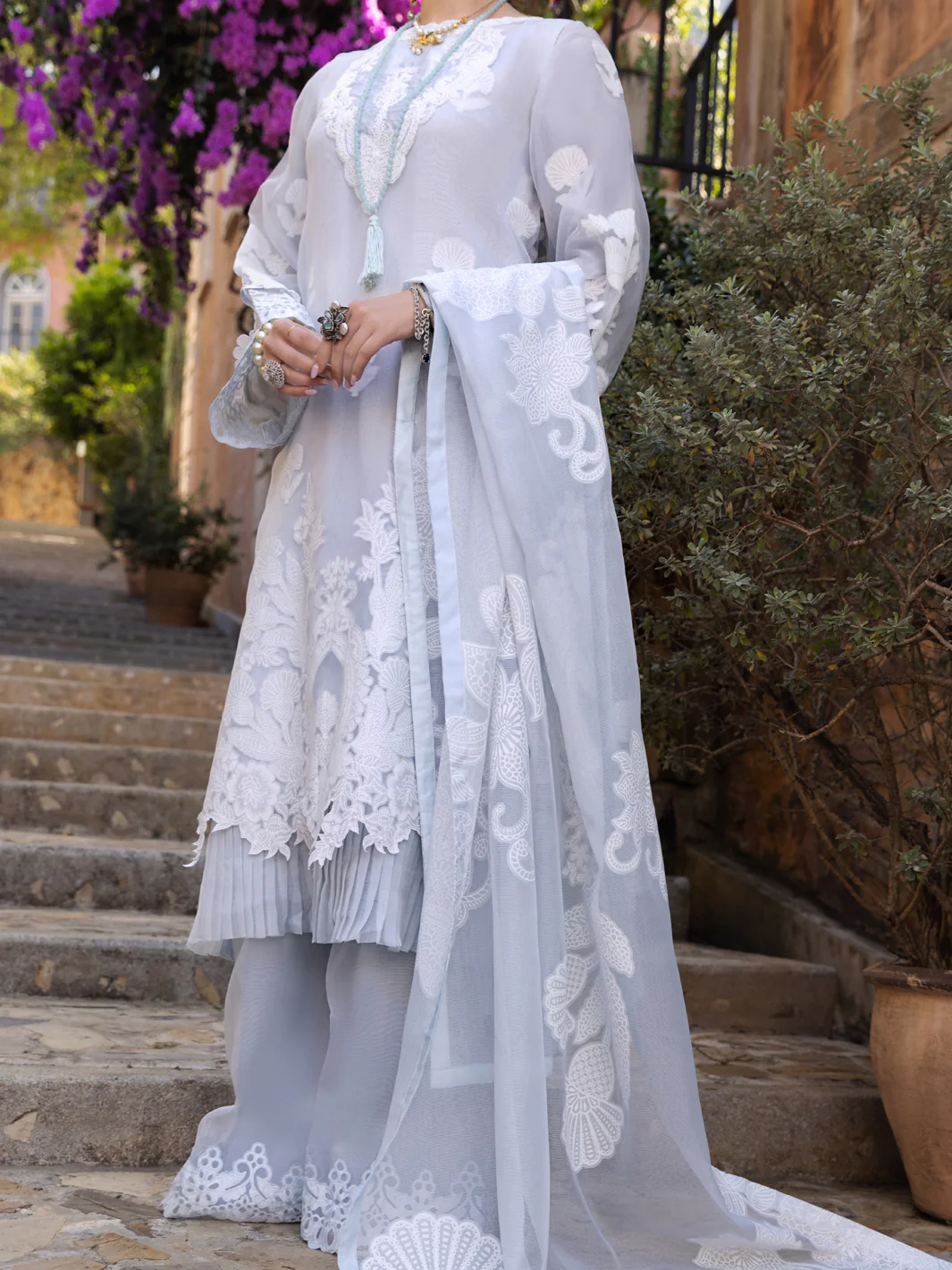 Ice Blue 3Pc Unstitched - ALP-3PS-1537