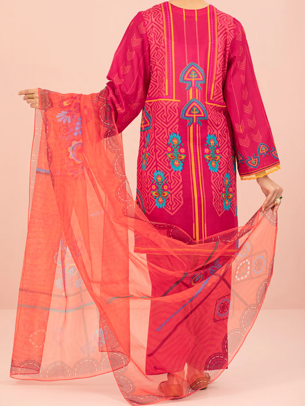 Fuchsia 3Pc Unstitched - ALP-3PS-1542 - Image 2