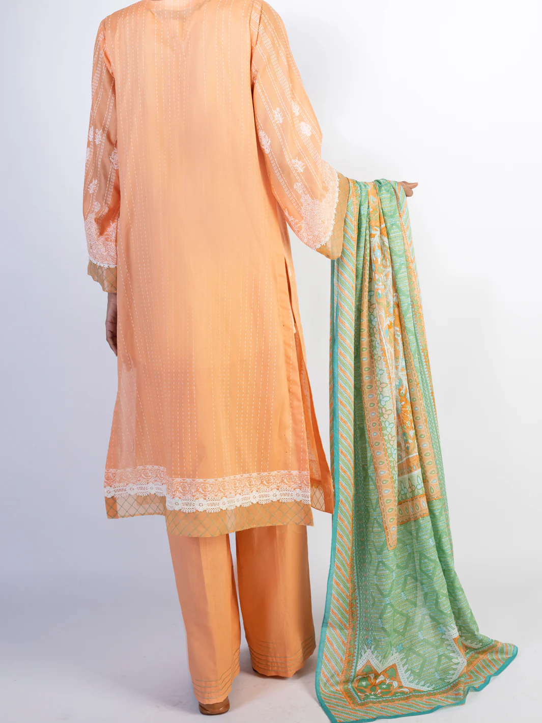 Peach 3Pc Unstitched - ALP-3PS-1546 - Image 2