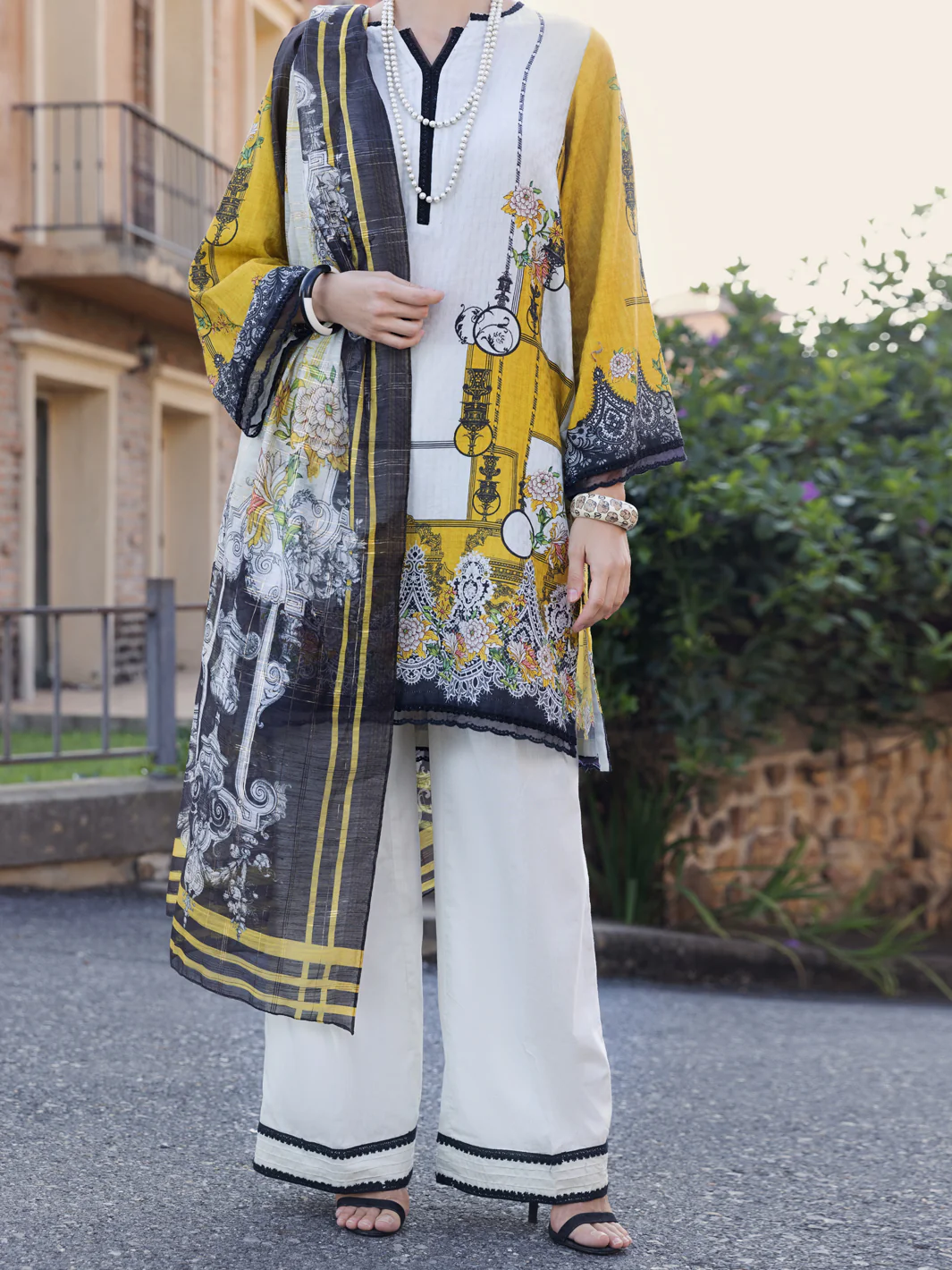 Beige 3Pc Stitched - ALP-3PS-1575
