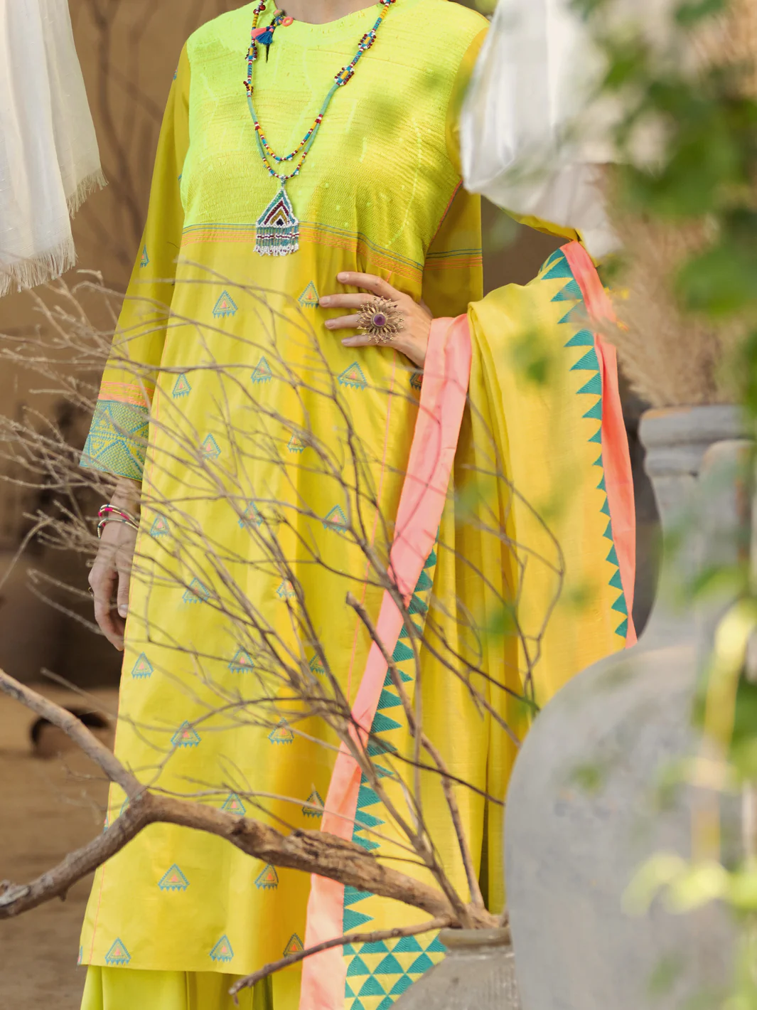 Lime Green 3Pc Stitched - ALP-3PS-1580 - Image 3