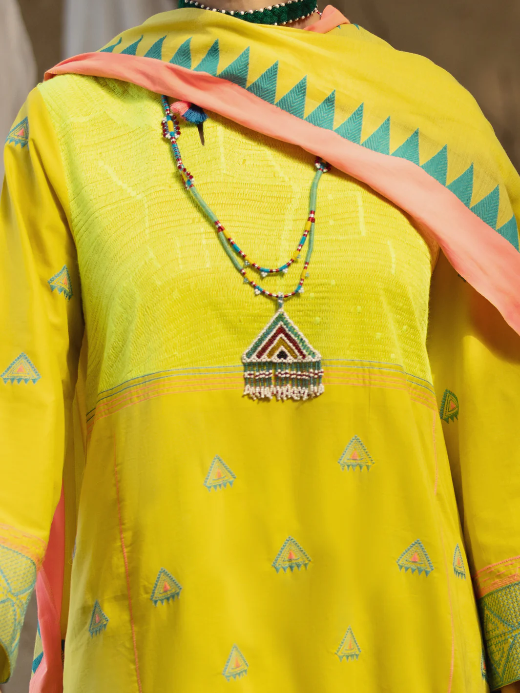 Lime Green 3Pc Stitched - ALP-3PS-1580 - Image 5