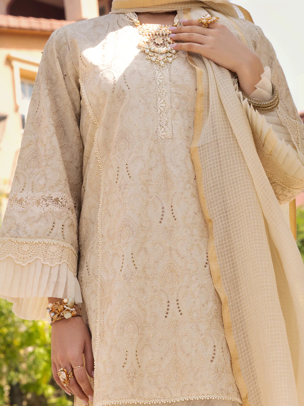 Beige 3Pc Stitched - ALP-3PS-1588 - Image 4