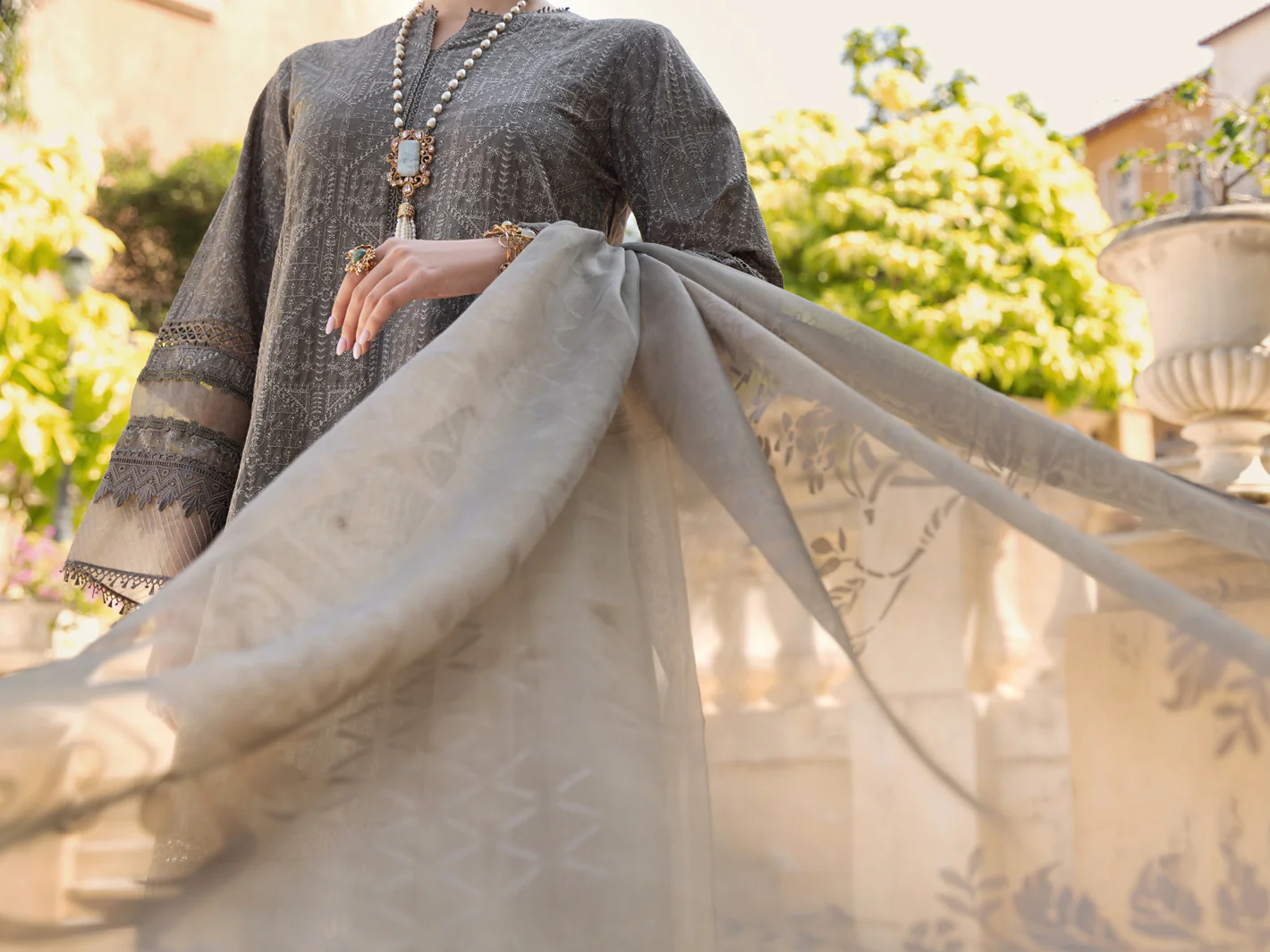 Mehndi 3Pc Stitched - ALP-3PS-1590 - Image 3