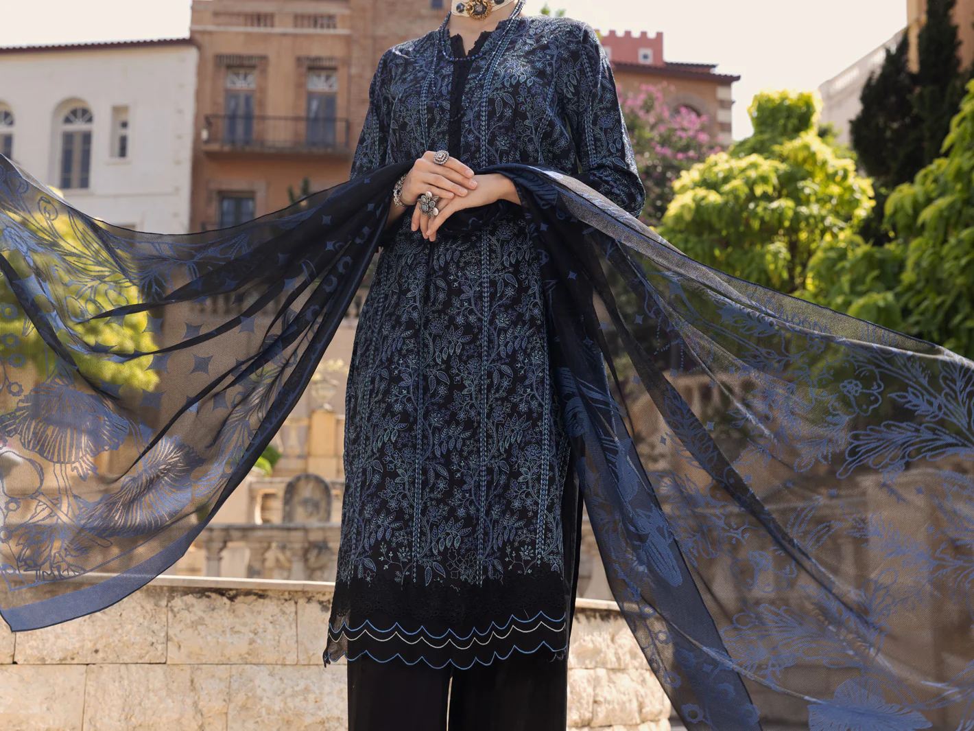 Blue & Black 3Pc Stitched - ALP-3PS-1591 - Image 3