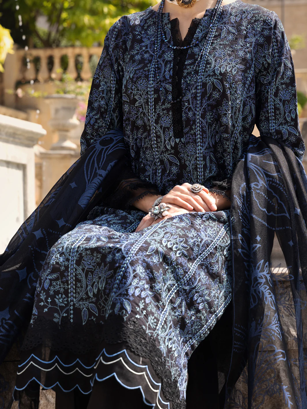 Blue & Black 3Pc Stitched - ALP-3PS-1591 - Image 4