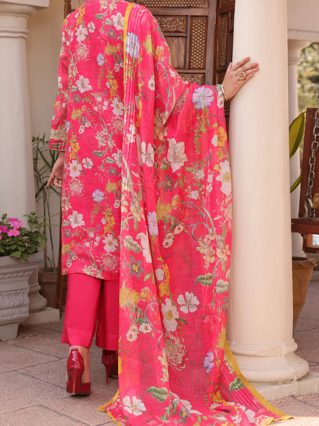 Fuchsia 3Pc Stitched - ALP-3PS-1613 - Image 2