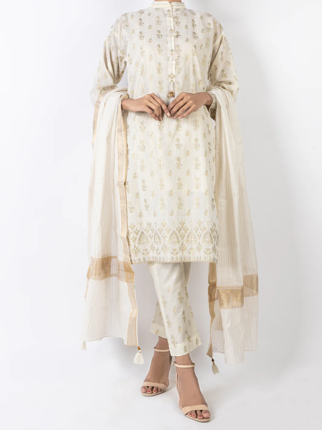 Off White 3Pc Stitched - ALP-3PS-1645
