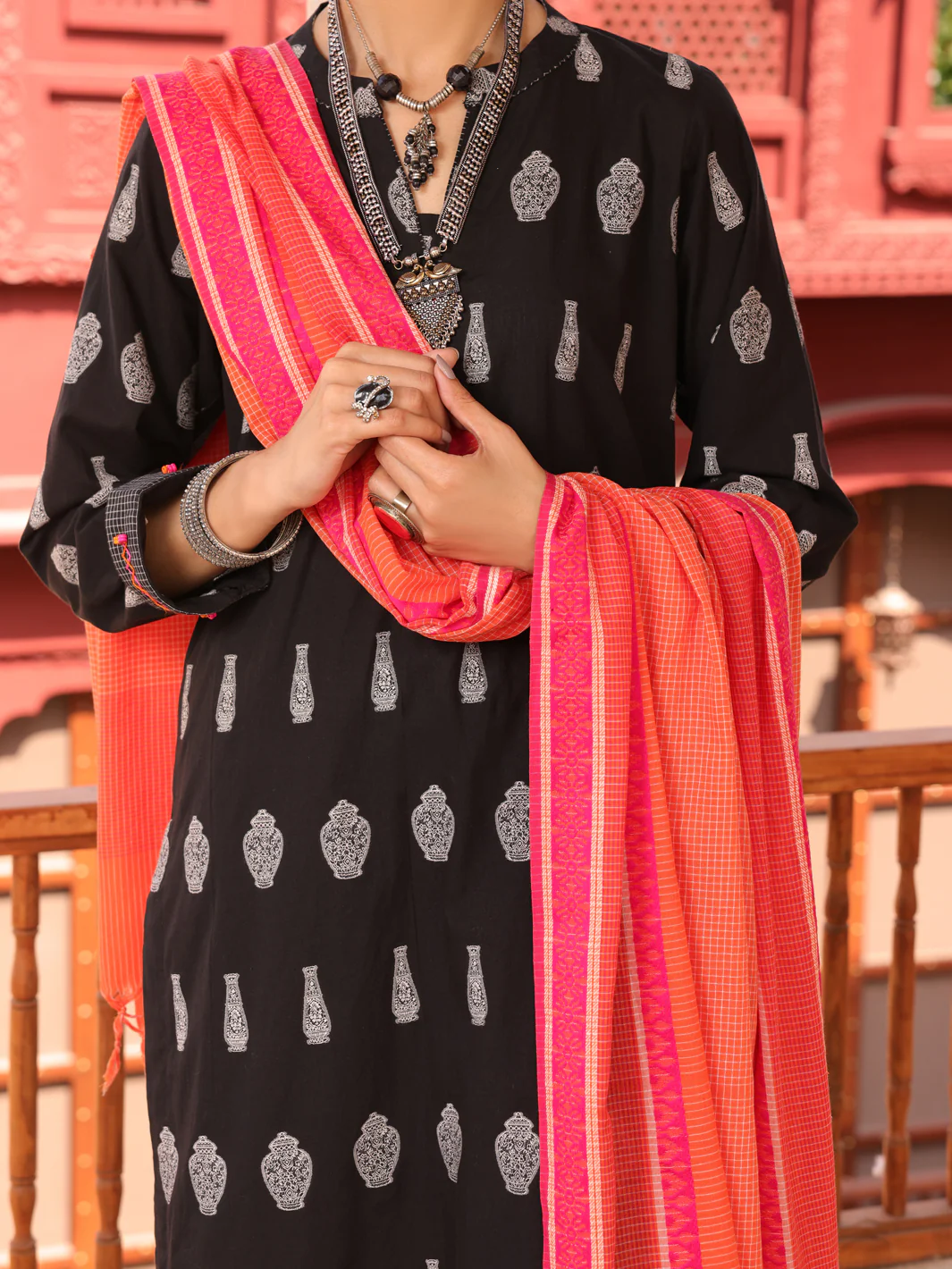 Black 3Pc Stitched - ALP-3PS-1651 - Image 3