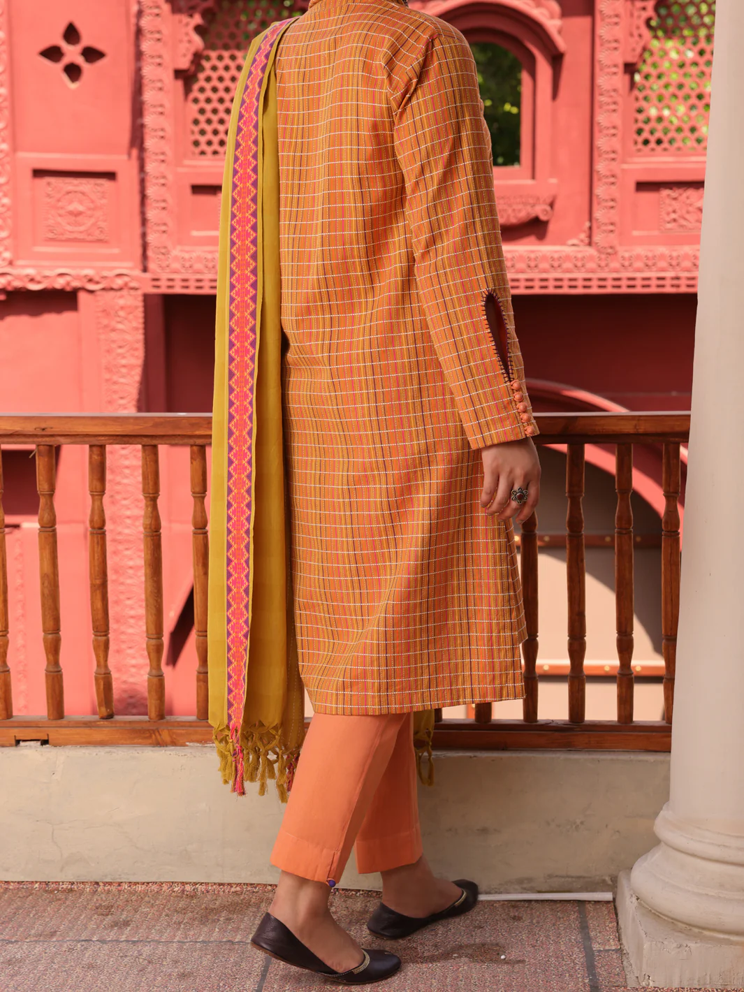 Mustard 3Pc Unstitched - ALP-3PS-1652 - Image 2