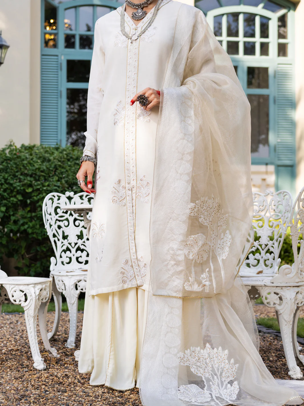 Off White Linen 3Pc Unstitched - ALP-3PS-1658