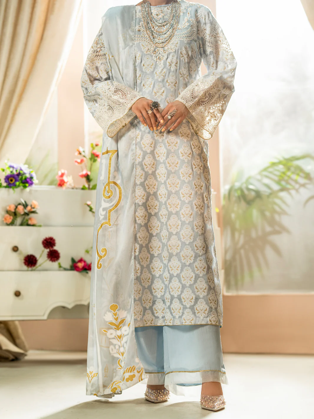 Ice Blue 3Pc Stitched - ALP-3PS-1667