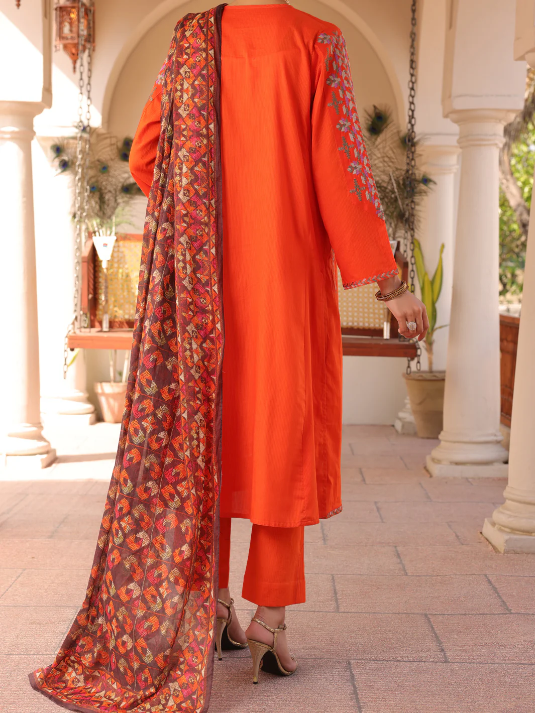 Orange 3Pc Stitched - ALP-3PS-1672 - Image 2