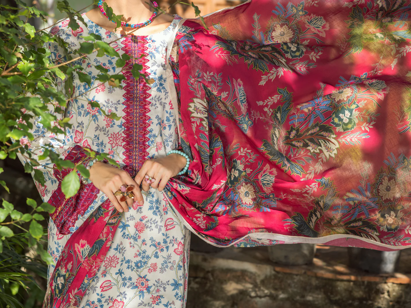 Multicolor Lawn 3Pc Stitched - ALP-3PS-1721 - Image 4