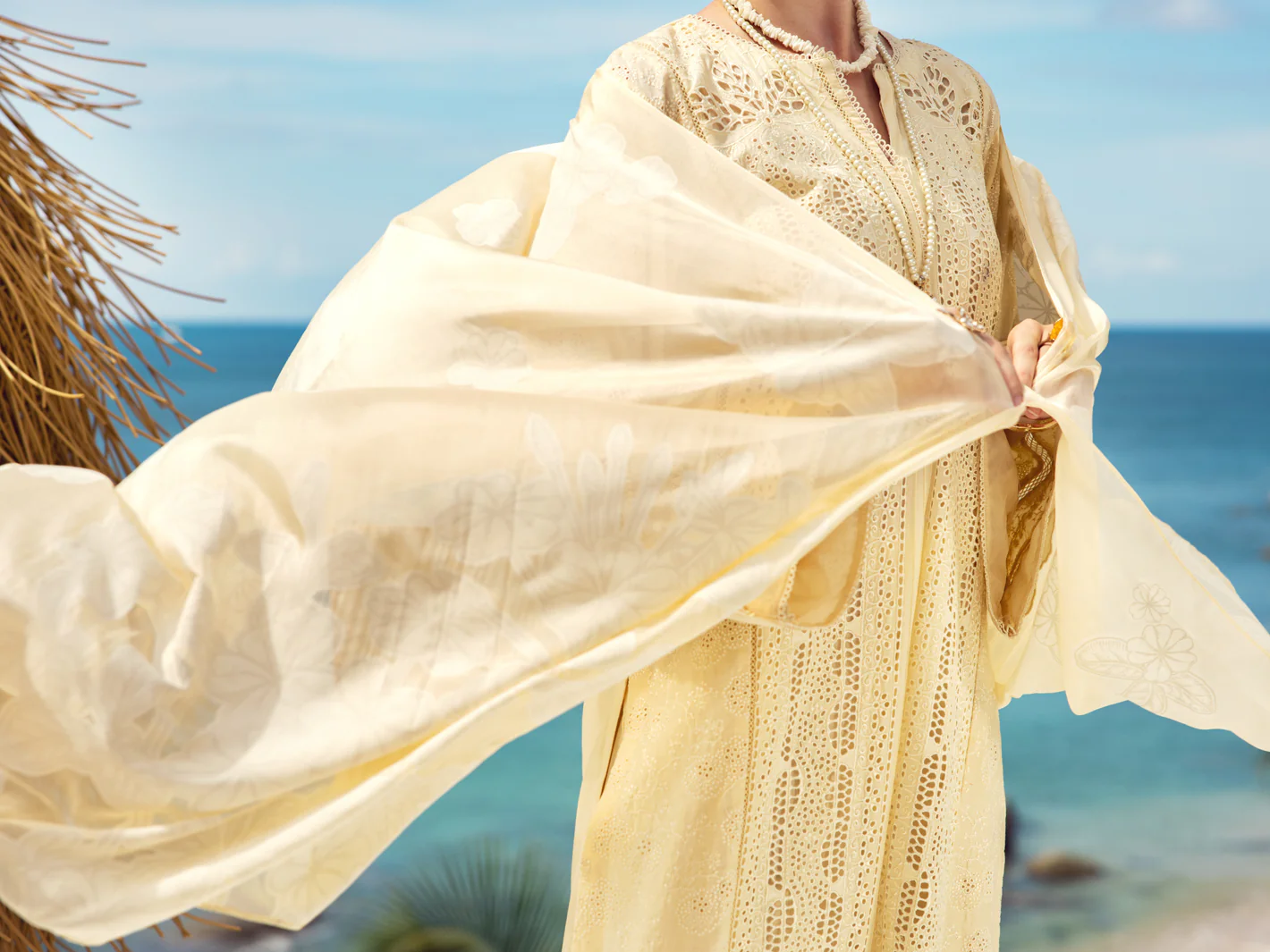 Off White Dyed Lawn 3Pc Stitched - ALP-3PS-1727 - Image 6