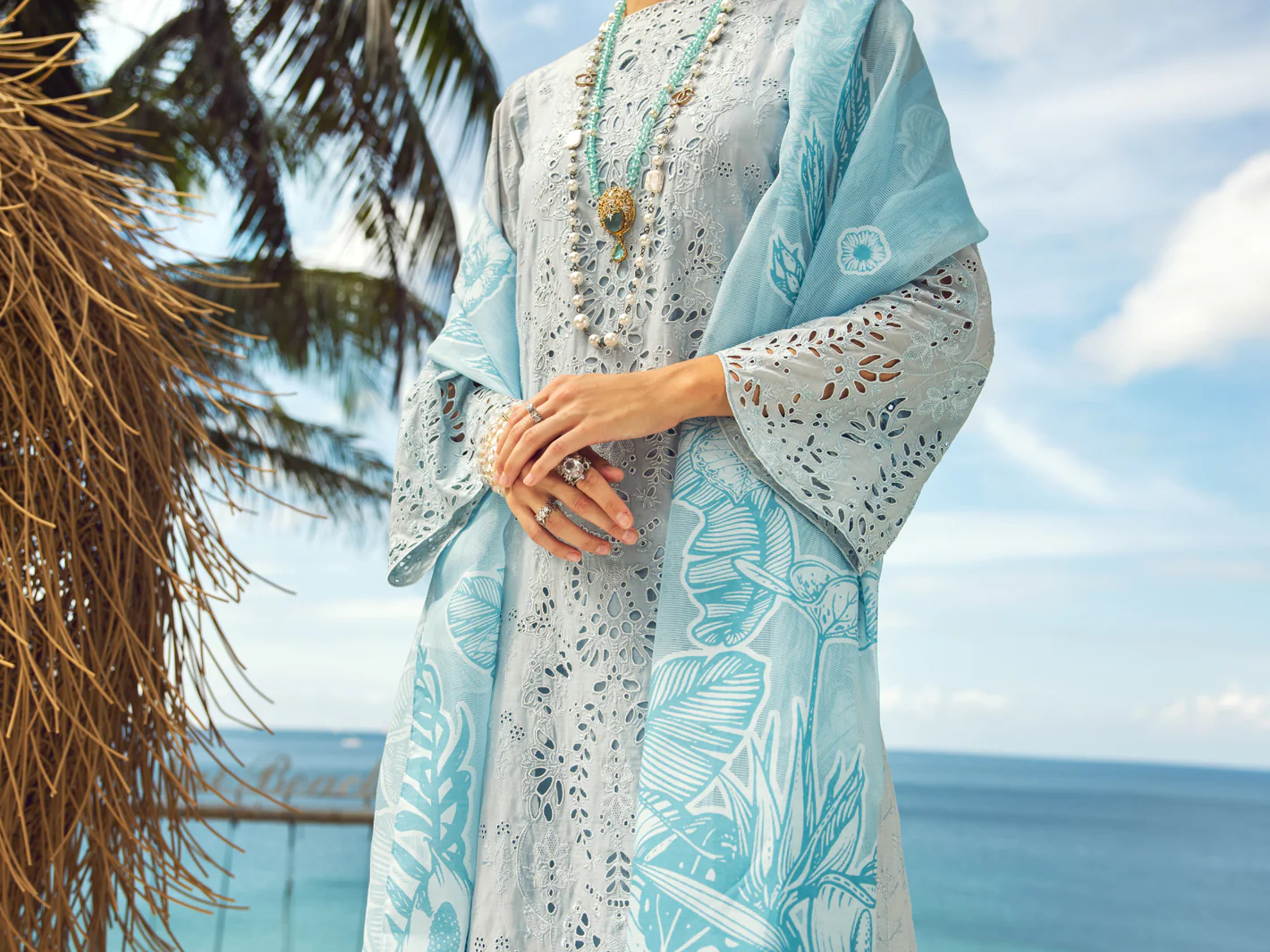 Sky Blue Dyed Lawn 3Pc Unstitched - ALP-3PS-1728 - Image 3