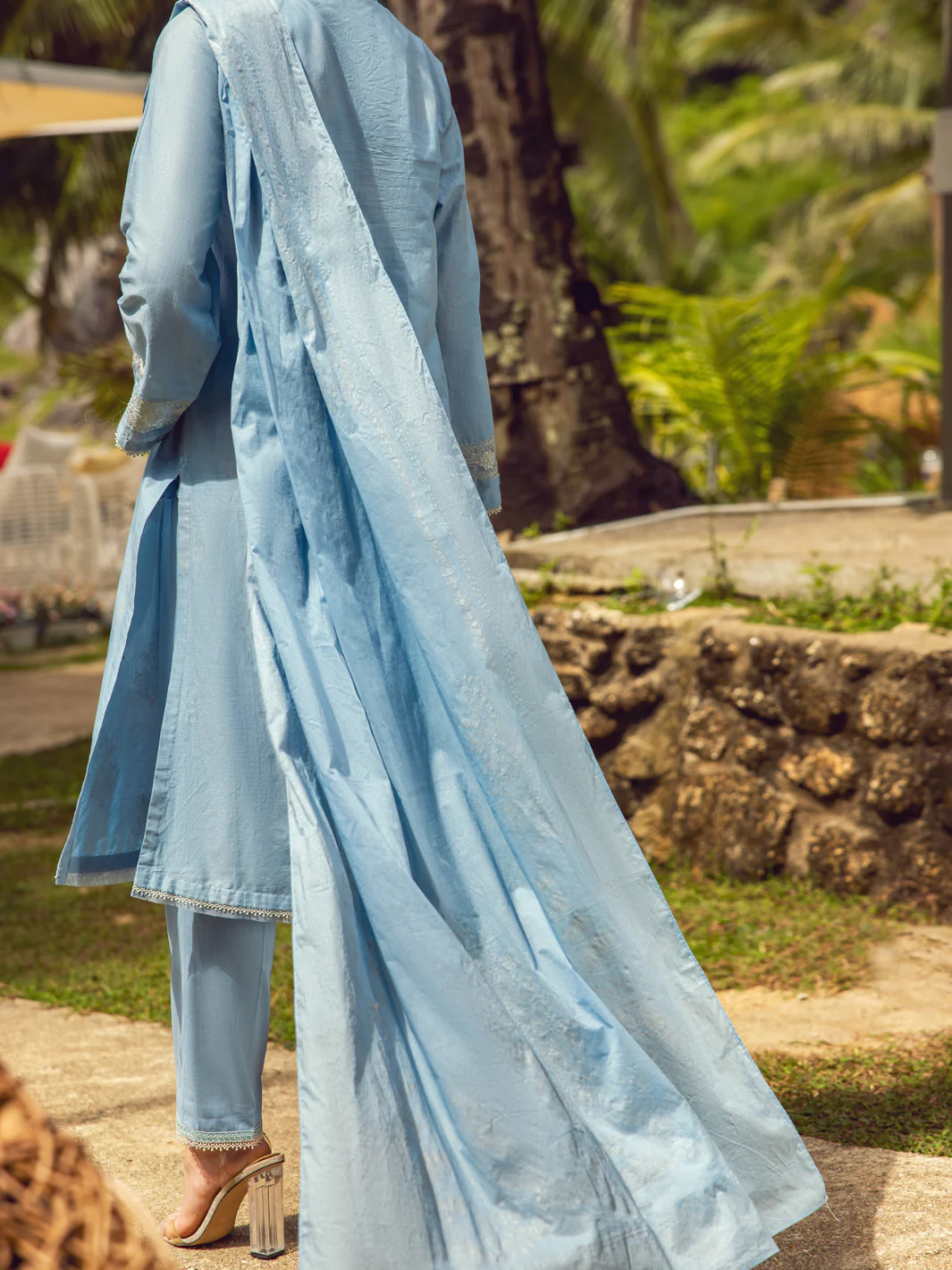 Sky Blue Lawn 3Pc Unstitched - ALP-3PS-1731 - Image 2